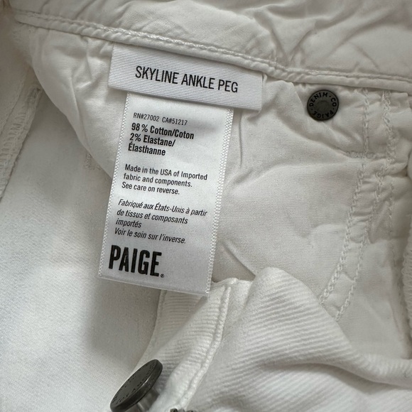 PAIGE Crisp White Jeans - Picture 3 of 5